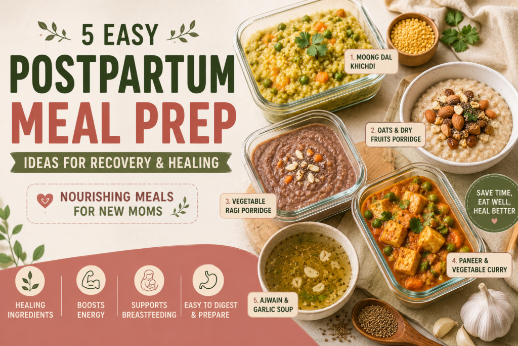 5 easy postpartum meal prep ideas