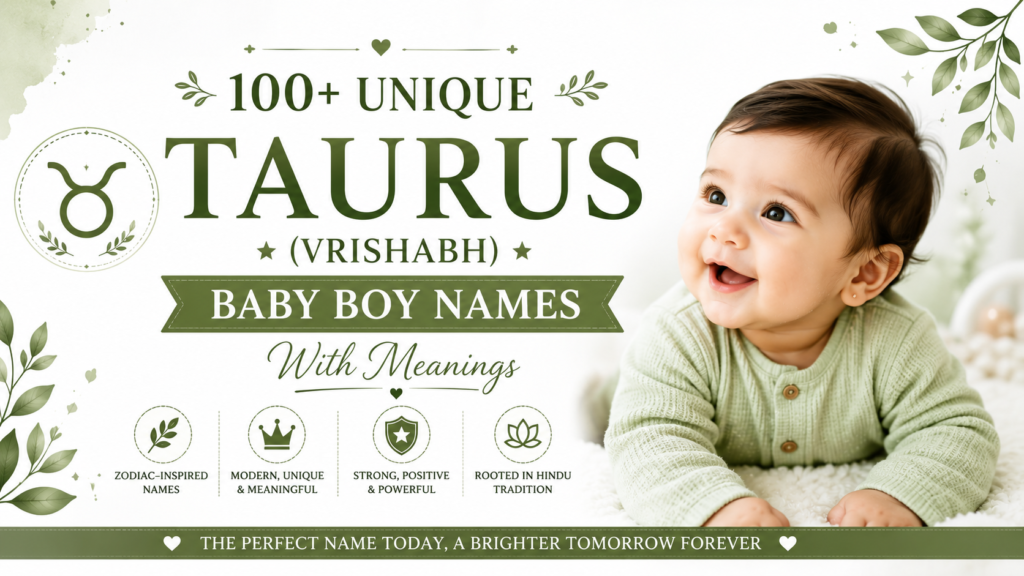 unique taurus (vrishabh) baby boy names