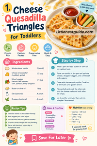 cheese quesadilla triangles for toddlers
